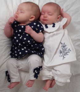 twins babies dressed as sailors